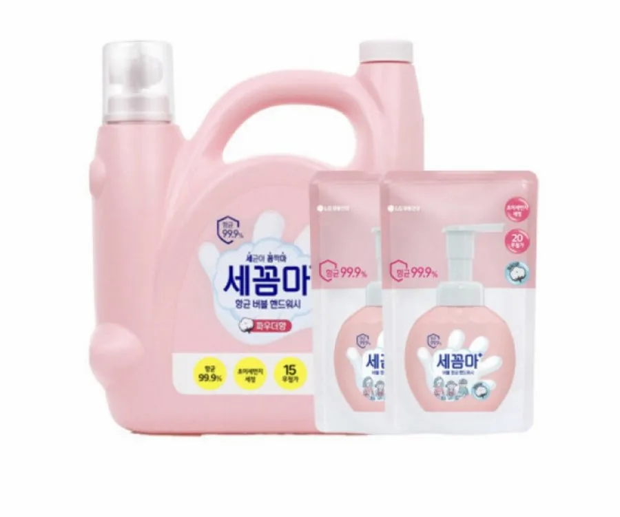 [지마켓] 온더바디 세꼼마 핸드워시 파우더향 3.5L+파우더향 리필 200ml 2개 (20,800원/무배)