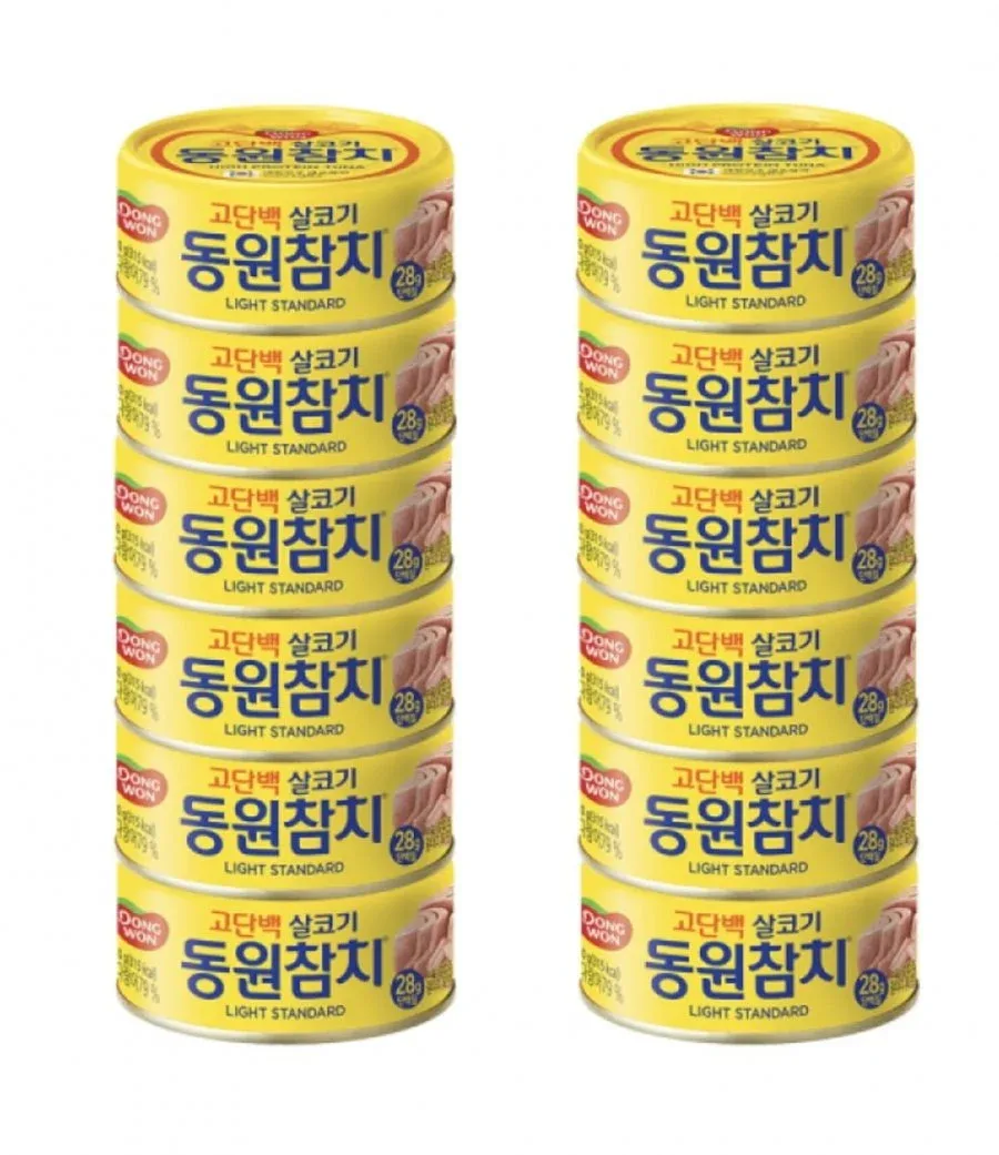 [지마켓] 동원 라이트 스탠다드 참치 150g 원터치 12개 (22,660원/무료)