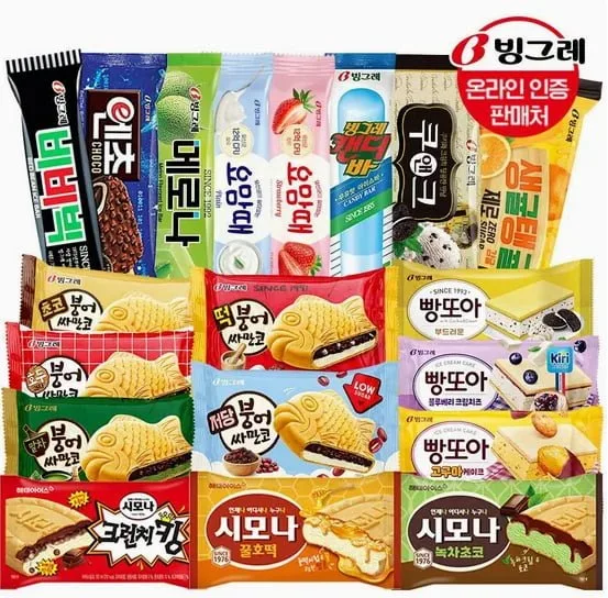 [롯데온] 빙그레 붕어싸만코/빵또아/시모나 20개 + 아이스크림바 20개 (26,570원/무료)