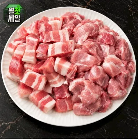 [G마켓] 한입삼겹살 500g + 한돈 뒷고기 500g (13,710원/무료)