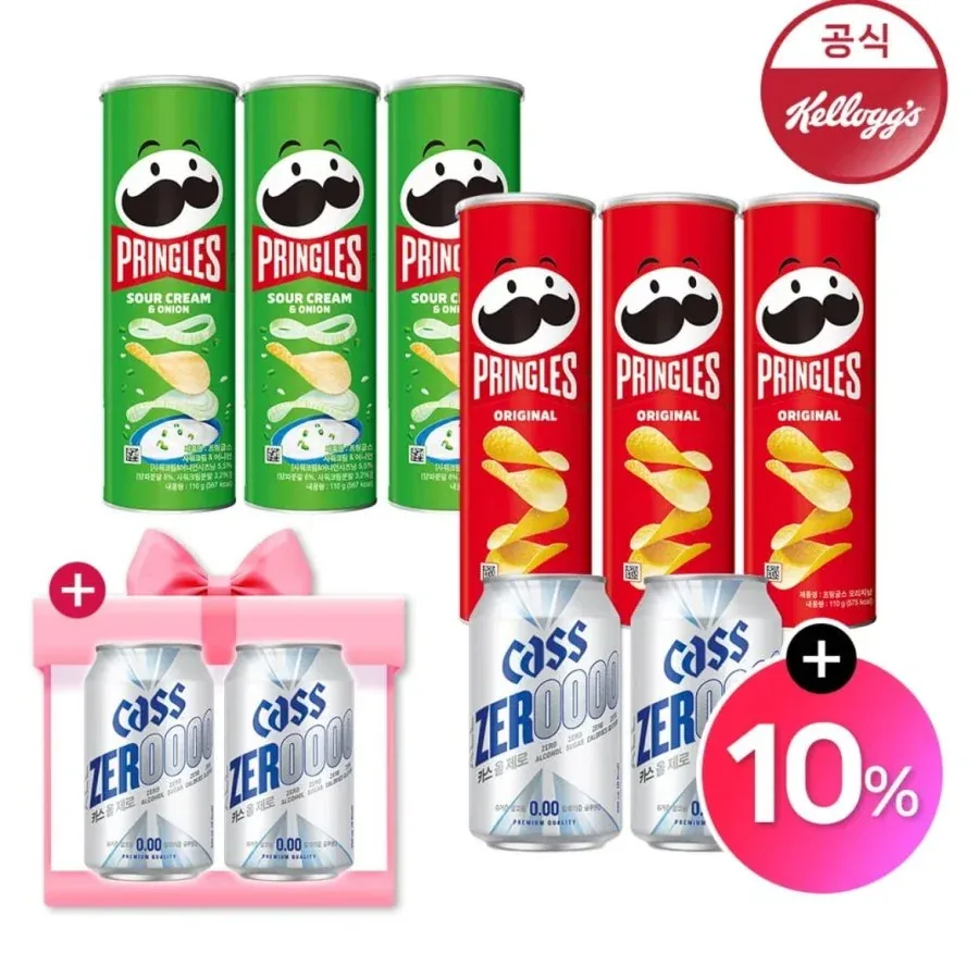 [네이버]프링글스 오리지널 110g 외 11종 3+3 + 카스 올제로 330ml 4개(9,230원 / 무배)