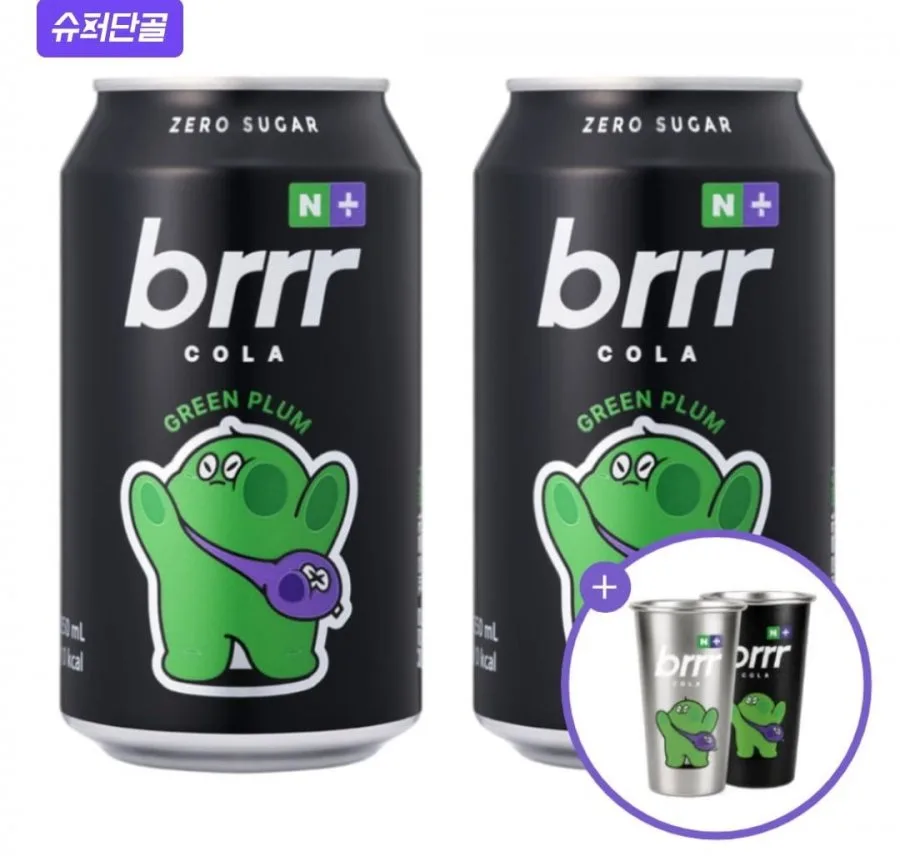 [네이버] 부르르 X 택이 제로콜라 매실, 350ml, 24개 (16,900원/무료)