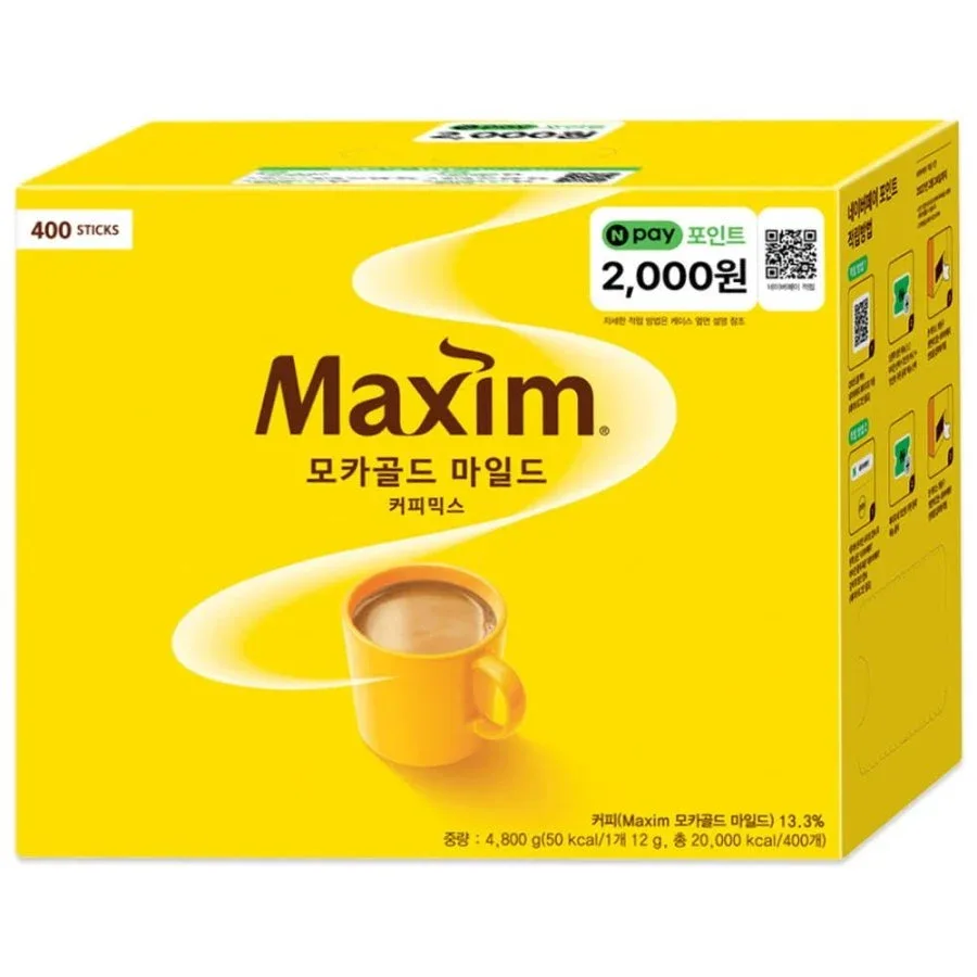[네이버] 맥심 모카골드 커피믹스 400개입 (49,900원/무료배송)