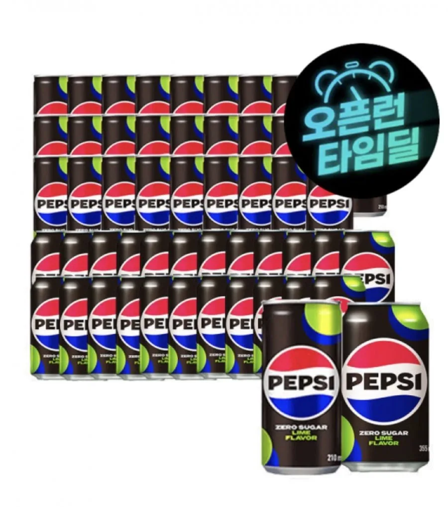 [지마켓] 펩시제로라임 210ml 30캔 + 355ml 24캔 (23,900원/무료)