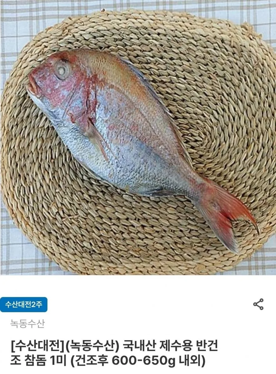 [남도장터] 참돔 1미 600~650g (13,930원/무료)