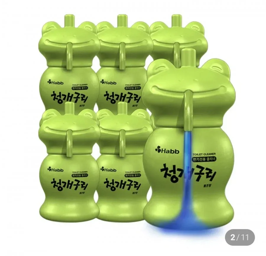 [네이버] 하비비 청개구리 자동 변기 세정제 프리미엄 120g 6개 (18,279원/무료)