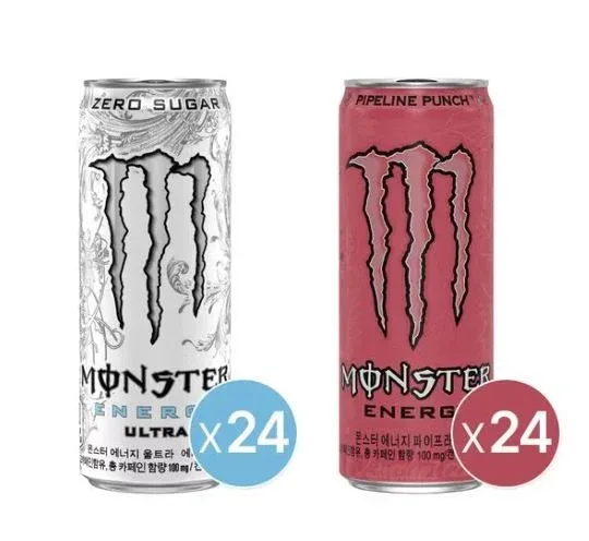 [ssg] 몬스터에너지 울트라 355ml 24CAN + 파이프라인 펀치 355ml24CAN (47,175원/무료)